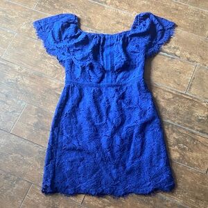 Sugar Royal Blue Lace Dress. Size medium. Great condition.